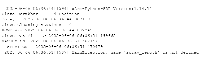 spray_length_undefined ERROR - Capture